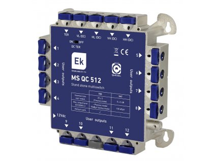 ITS MS QC 512 - multipřepínač 5/12 QuiCoax