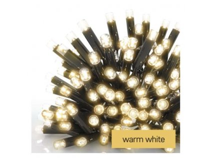 Profi LED spojovacia reťaz čierna, 10 m, vonkajšia aj vnútorná, teplá biela, časovač