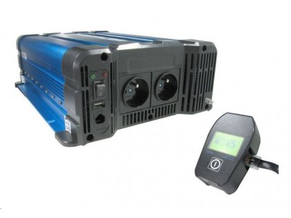 Solarvertech FS2000 24V/230V 2000W + USB, diaľkové ovládanie s displejom, čistá sínusoida