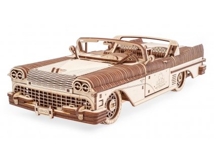Ugears 3D drevené mechanické puzzle VM-05 Auto (kabriolet z 50. rokov)