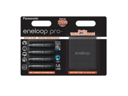 Akumulátor Ni-MH AA PANASONIC ENELOOP PRO 2500 mAh 4ks+case