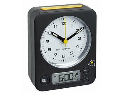 60.1511.01.07 TFA COMBO bezdrôtový budík s digitálnym nastavením, čierno-žltý