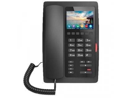 Fanvil H5W hotelový WiFi SIP telefon, 2SIP, 3,5'' bar. displ., 6 progr. tl., USB, PoE