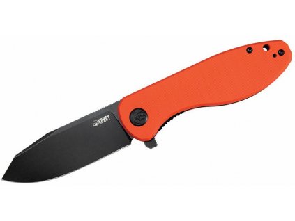 Kubey KU358E Master Chief vreckový nôž 8,7 cm, čierna, oranžová, G10, spona