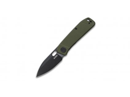 Kubey KU2104B Hyde vreckový nôž 7,5 cm, čierna, zelená, G10, spona