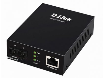D-Link DMC-G10SC/E - 100/1000BaseT to 1000BaseLX (SC) Single-mode Media Converter (10 km)