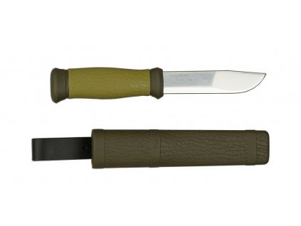 Morakniv 10629 2000 všestranný nôž 10,9 cm, čierno-zelená, plast, guma, plastové puzdro