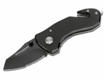 Magnum 01MB456 Dark Lifesaver vreckový záchranársky nôž 5,3 cm, celočierna, hliník