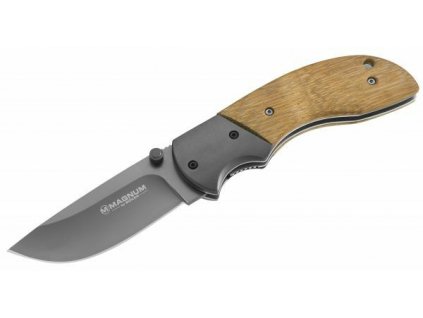 Magnum 01MB760 Pioneer Wood vreckový nôž 8 cm, šedá, drevo