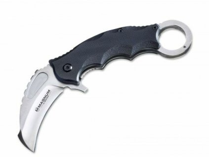 Magnum 01RY115 Alpha Kilo vreckový nôž - karambit 7 cm, čierna, G10