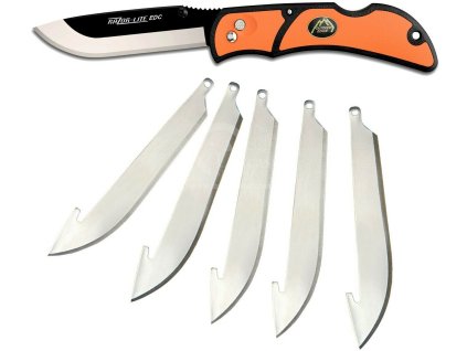 Outdoor Edge 01OE067 Razor Lite EDC vreckový nôž 8,9 cm, oranžová, TPR/plast, 6 vymeniteľných čepelí