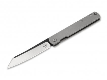 Böker Plus 01BO368 Zenshin vreckový nôž 7,5 cm, Stonewash, nehrdzavejúca oceľ, spona
