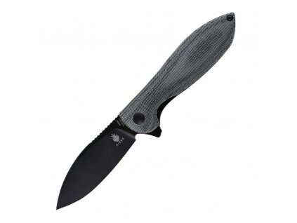 Kizer V3579N1 Infinity Black vreckový nôž 7,3 cm, celočierna, Micarta
