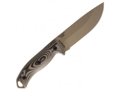 5PDE-005 ESEE dark earth blade, coyote/black G-10 3D handle, black kydex sheath