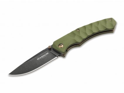 Magnum 01SC072 IGUANODON vreckový nôž 8 cm, Stonewash, zelená, G10