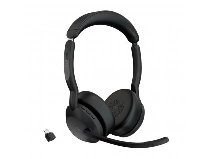 Jabra Evolve2 55/Stereo/ANC/USB-C/BT-USB/Bezdrát/MS/Černá