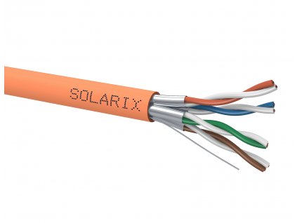 Instalační kabel Solarix CAT6A STP LSOH B2<sub>ca</sub>-s1,d1,a1 650 MHz 500m/cívka SXKD-6A-STP-LSOH-B2ca