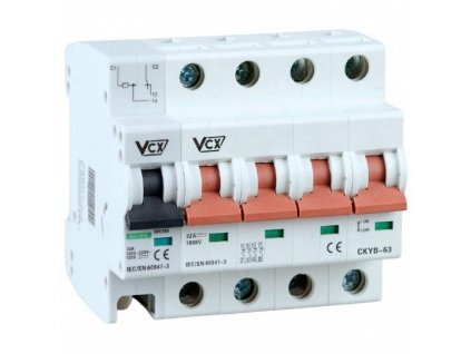 FVE odpínač integrovaný s vypínacou spúšťou VCX CYKB63+MX+OFF PV 4P 32A 1000V DC