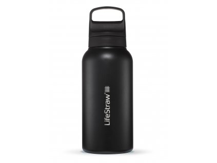 LGV41SBKWW Lifestraw Go 2.0 Stainless Steel Water Filter Bottle 1L Black