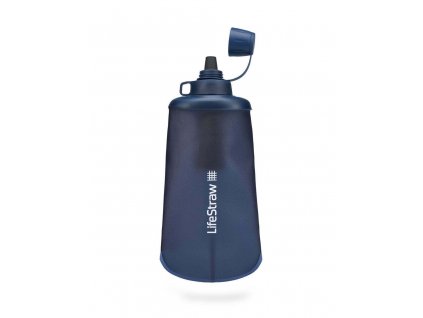 LSPSF1MBWW Lifestraw Peak Series Collapsible Squeeze Bottle 1L Mountain Blue