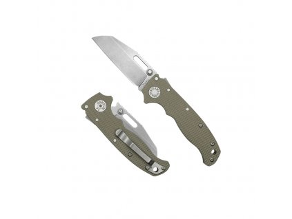 Demko Knives 205-3V-SFCT AD20.5 SharkFoot 3V Coyote Tan vreckový nôž 8,3 cm, Stonewash, hnedá, G10