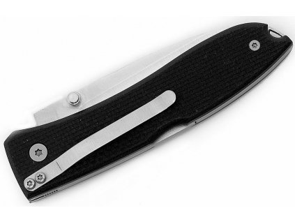 8800 BK LionSteel Folding knife with D2 blade, Black G10 with clip