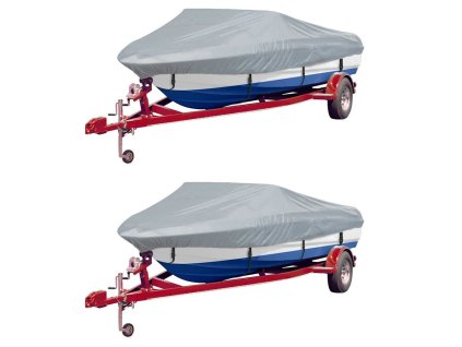 Multidom Kryty na čln 2 ks sivé dĺžka 610-671 cm šírka 254 cm