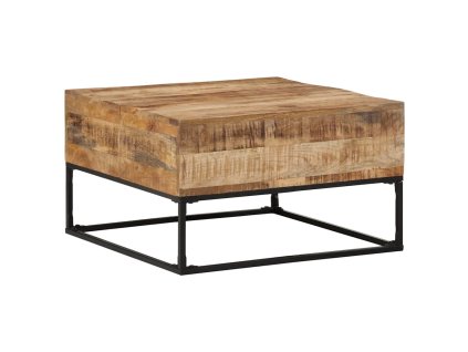 Multidom Konferenčný stolík 68x68x41 cm surové mangovníkové drevo