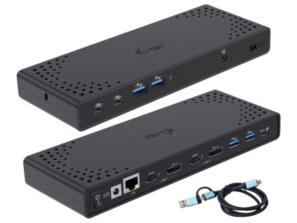 i-tec USB 3.0 / USB-C / Thunderbolt Dual Display Docking Station, PD 100W