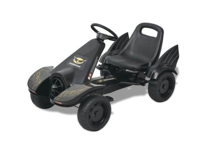 Multidom Detská šlapacia štvorkolka s nastaviteľným sedadlom, čierna