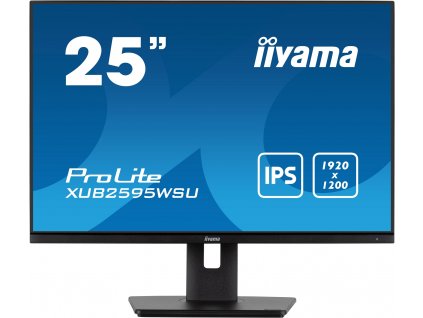 iiyama ProLite/XUB2595WSU-B5/25''/IPS/1920x1200/75Hz/4ms/Black/3R