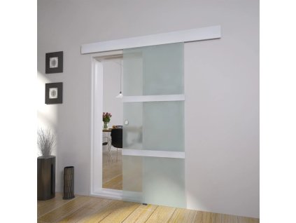 Multidom Posuvné dvere, sklo a hliník 178 cm, strieborné