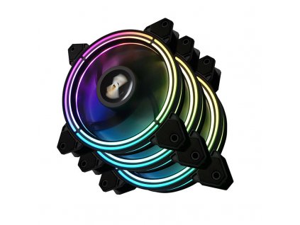 Sada počítačových ventilátorov ARGB Darkflash CF11 Pro 3v1 120x120 (čierna)