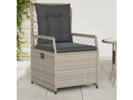 Multidom Záhradné sklápacie stoličky 2 ks bledosivé polyratan