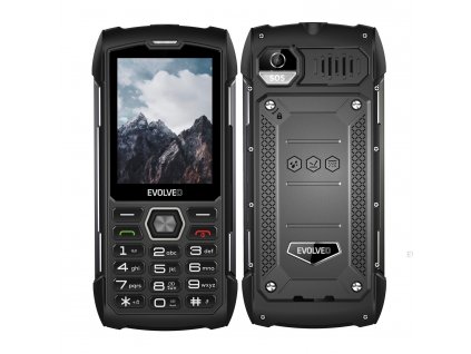 EVOLVEO StrongPhone H1, vodotesný odolný Dual SIM telefón, čierna-šedá