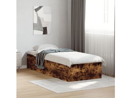 Multidom Posteľný rám dymový dub 90x190 cm borovicový masív