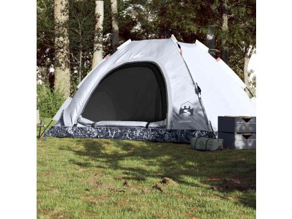 Multidom Kempingový stan 5 osôb biely zatemňovacia látka rýchloupínací