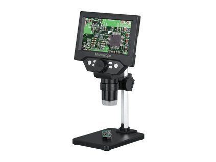 W-Star Digitálny Mikroskop LCD 5,5”, WSG5 FHD, 1000x, prísvit, stojan, čierna