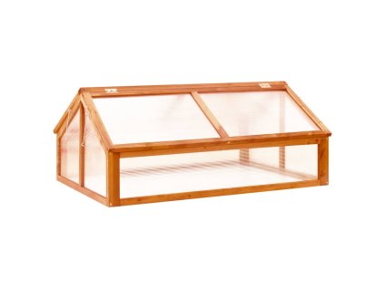 Multidom Skleník hnedá 114x80x50 cm jedľové drevo