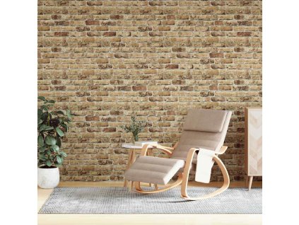 Multidom 3D nástenné panely s dizajnom tmavopieskových tehál 10 ks EPS