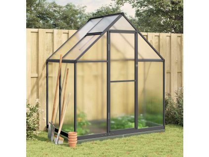 Multidom Skleník s základovým rámom antracitový 169x114x202 cm hliník