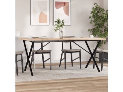 Multidom Jedálenský stolík v tvare X 180x90x75,5 cm borovica a oceľ