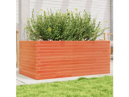 Multidom Záhradný kvetináč voskovohnedý 110x60x46 cm masívna borovica