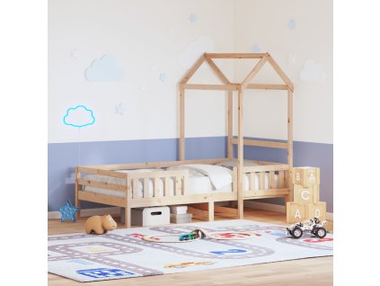Multidom Posteľný rám so strieškou 90x190 cm borovicový masív