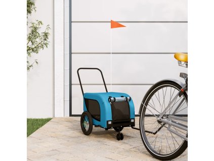 Multidom Cyklovozík pre zvieratá, modro čierny, oxfordská látka, železo