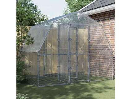 Multidom Vtáčia klietka s dvierkami, strieborná, pozinkovaná oceľ