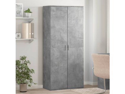 Multidom Skrinka na topánky, betónovo sivá 80x39x178cm, kompozitné drevo