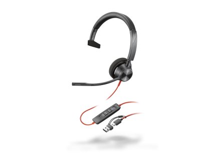 POLY BLACKWIRE 3210,TEAMS,USB-C,USB-C/A ADAPTER