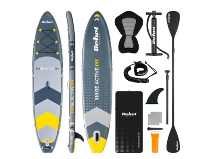 Paddleboard SUP REBEL ACTIVE RBA-4501 11'6" 350x81x15cm šedý