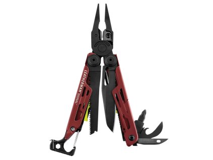 Leatherman LTG832745 SIGNAL CRIMSON multifunkčný nástroj 19 funkcií, čierno-bordová